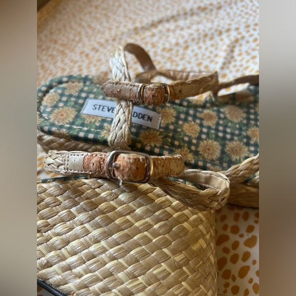 Steve Madden Vintage 90s Y2K Straw Raffia Chunky Platform Sandal 9 - Picture 8 of 11